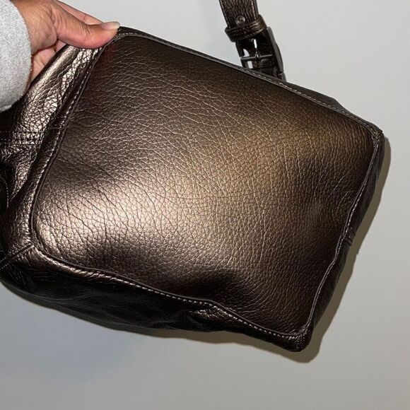 ROCKPORT Women’s Faux Leather Brown Metallic Shoulder Bag PocketBook Adjustable - Picture 5 of 12